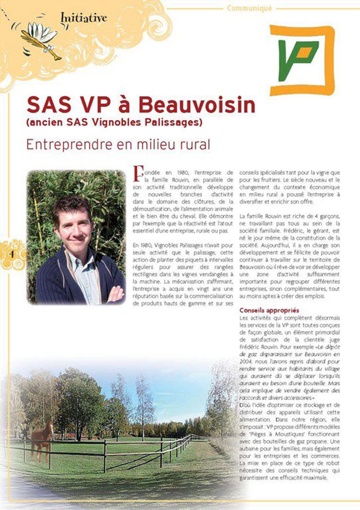 SAS VP à Beauvoisin, entreprendre en milieu rural